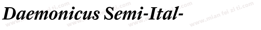 Daemonicus Semi-Ital字体转换